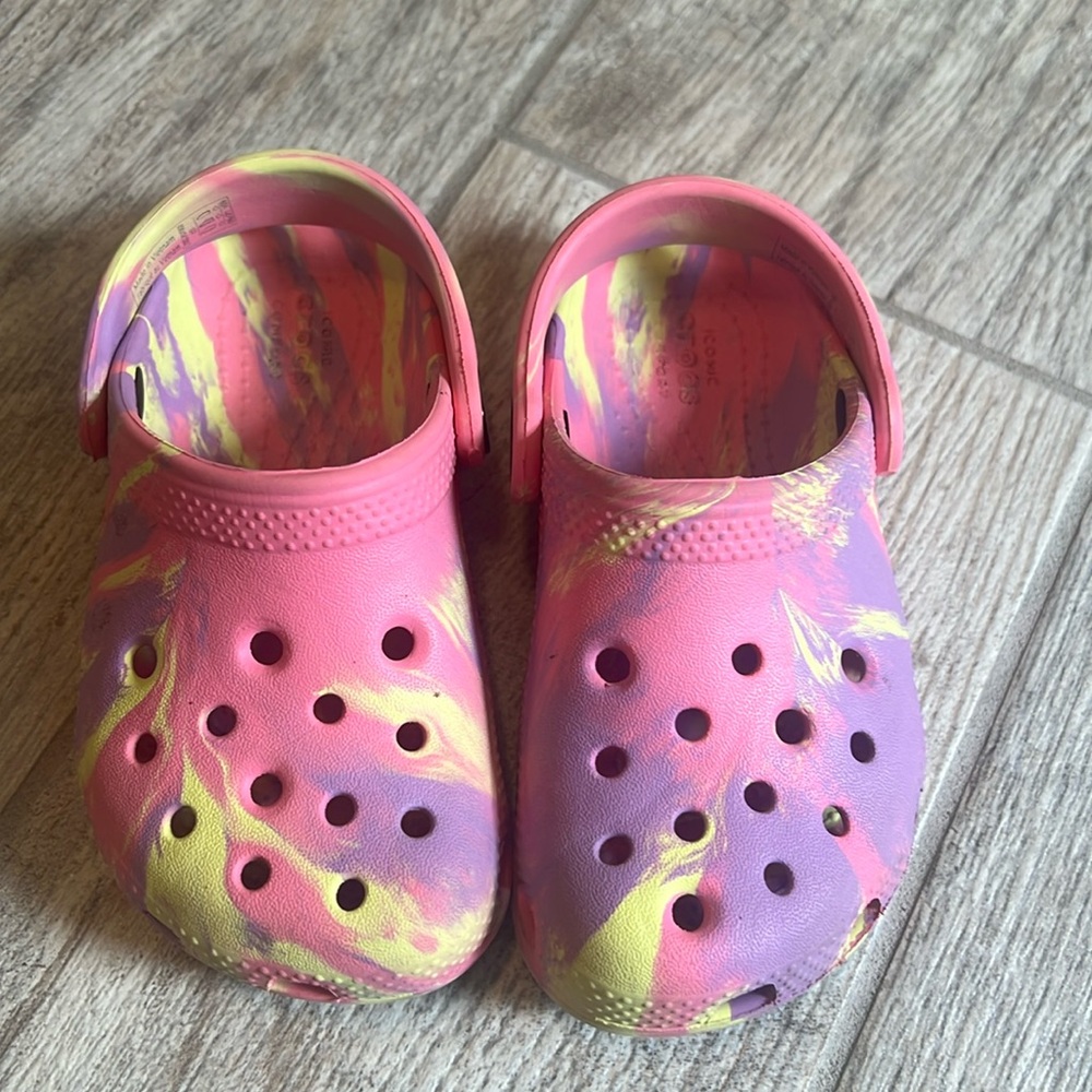 Tie dye Toddler Crocs